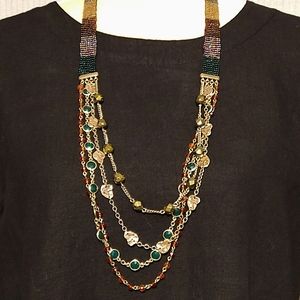 Multi Color Beaded Necklace